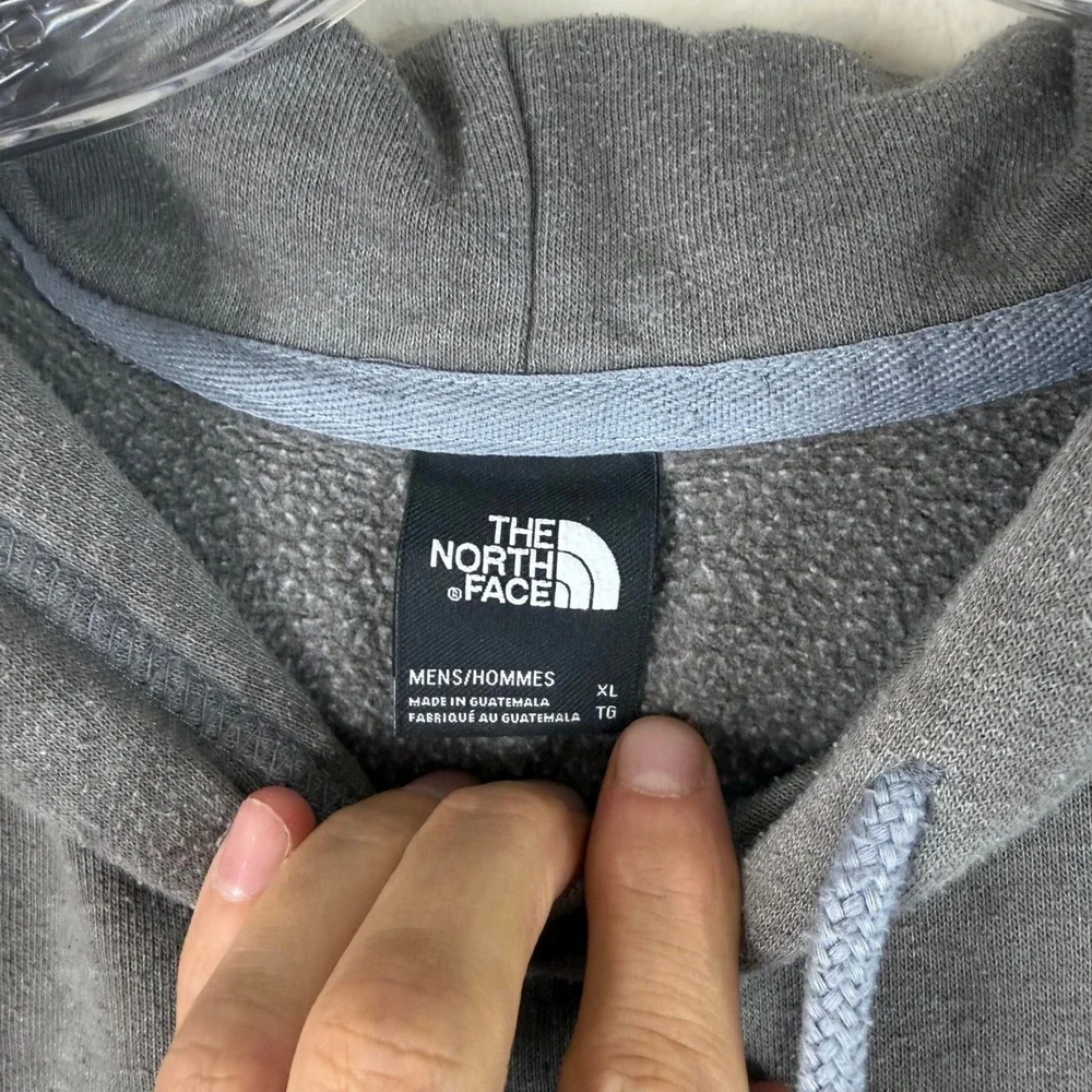 The North Face Hoodie Mens XL Gray Never Stop Exploring Pullover Fleece Logo